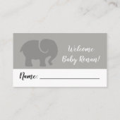 Raffle Ticket für das graue und weiße Elephant Dia Begleitkarte (Rückseite)