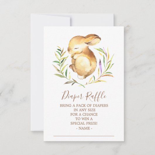 Raffle Ticket für das kleine Bunny Baby Showdusche Einladung (Vorderseite)