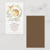 Raffle Ticket für das Kleinkind-Duschdiplom Begleitkarte (Vorne/Hinten)