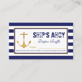Raffle Ticket für das Nautic Anchor Baby Showdusch Begleitkarte