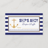 Raffle Ticket für das Nautic Anchor Baby Showdusch Begleitkarte (Vorderseite)