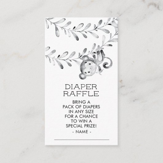 Raffle-Ticket für das neutrale Baby-Duschduschdusc Begleitkarte (Vorderseite)