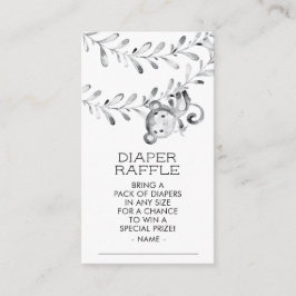Raffle-Ticket für das neutrale Baby-Duschduschdusc Begleitkarte