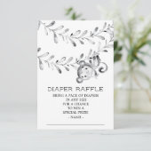 Raffle-Ticket für das neutrale Baby-Duschduschdusc Einladung (Stehend Vorderseite)