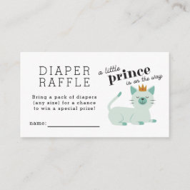 Raffle Ticket für das Prince Cat Baby Showdusche Begleitkarte