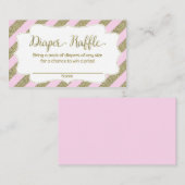 Raffle-Ticket für das Raffle-Turnier "Rosa und Gol Begleitkarte (Vorne/Hinten)