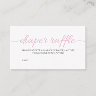 Raffle Ticket für das Windelwaschgerät Pink Script