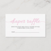 Raffle Ticket für das Windelwaschgerät Pink Script (Vorderseite)