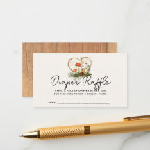 Raffle Ticket für das Wood Slice Baby Duschdusche