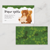 Raffle Ticket für das Woodland Bear Baby Duschkabi (Vorne/Hinten)