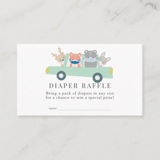 Raffle Ticket für Landtiere Begleitkarte (Vorderseite)