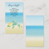 Raffle Ticket für Sea Turtle Baby Shooter Begleitkarte (Vorne/Hinten)