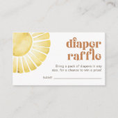 Raffle Ticket für Sunshine Boho Baby Duschkabine Begleitkarte (Vorderseite)