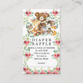 Raffle Ticket für Woodland Friends Baby Showdusche Begleitkarte (Vorderseite)