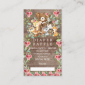 Raffle Ticket für Woodland Friends Baby Showdusche Begleitkarte (Vorderseite)