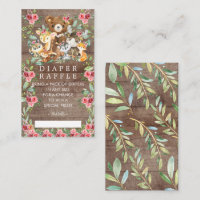 Raffle Ticket für Woodland Friends Baby Showdusche