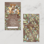 Raffle Ticket für Woodland Friends Baby Showdusche Begleitkarte (Vorne/Hinten)