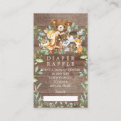 Raffle Ticket für Woodland Friends Baby Showdusche Begleitkarte (Vorderseite)