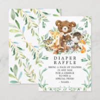 Raffle Ticket für Woodland Friends Baby Showdusche