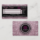Raffle-Ticket Glitz Pink Juwelier Visitenkarte (Vorne/Hinten)
