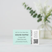 Raffle Ticket Mint QR Code Preis Zeichn Event Tick (Stehend Vorderseite)