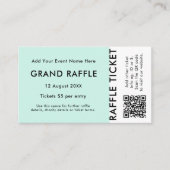 Raffle Ticket Mint QR Code Preis Zeichn Event Tick (Vorderseite)