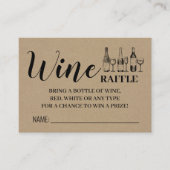 Raffle Ticket Paare Dusche Rustikale Karte (Vorderseite)