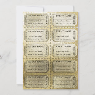 Raffle Tickets Golden