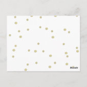 Raffle Tickets Golden Confetti Postkarte (Rückseite)