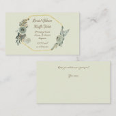 Raffles Brautparty-Tickets für das Green Watercolo Begleitkarte (Vorne/Hinten)