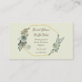 Raffles Brautparty-Tickets für das Green Watercolo Begleitkarte (Vorderseite)
