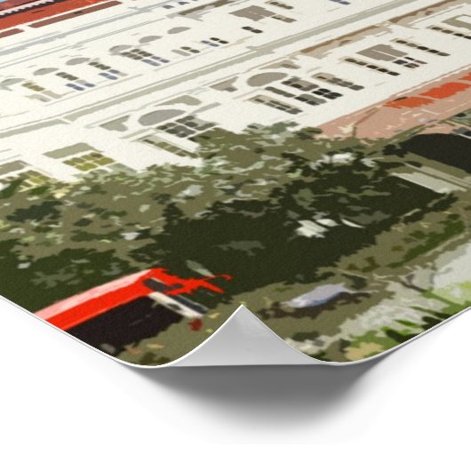 Raffles Hotel Sehenswürdigkeit Poster (Ecke)