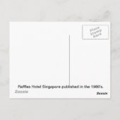 Raffles Hotel singapore Postkarte (Rückseite)