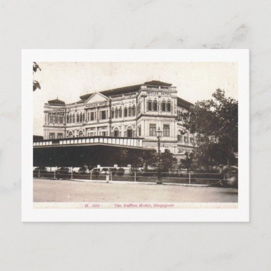 Raffles Hotel, Singapur 1918 Vintag Postkarte (Vorderseite)