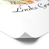 Rafflesia Blume line art woman Aquarell Design Poster (Ecke)