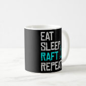 Raft Game Eat Sleep Raft Wiederholen Funny Shark A Kaffeetasse (VorderseiteRechts)