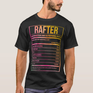 Rafter Funny Rafting Nutrition Label in Wasserfarb T-Shirt