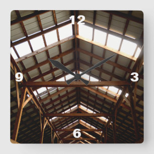 Rafters Quadratische Wanduhr