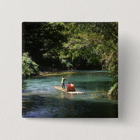 Rafting auf dem Martha Brae River, Falmouth, Button (Vorderseite)