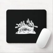 Rafting - Bootfahren mit Weißwasser Mousepad (Mit Mouse)