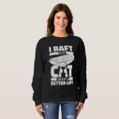 Rafting Cat White Water Boating  Rafter Sweatshirt (Vorne ganz)
