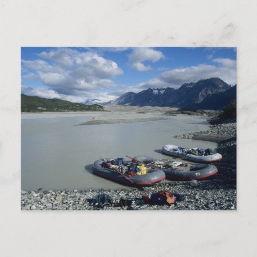 Rafting des Alsek flussabwärts Postkarte (Vorderseite)