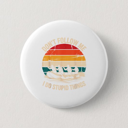 Rafting Design For Men Women White Water River Raf Button (Vorderseite)