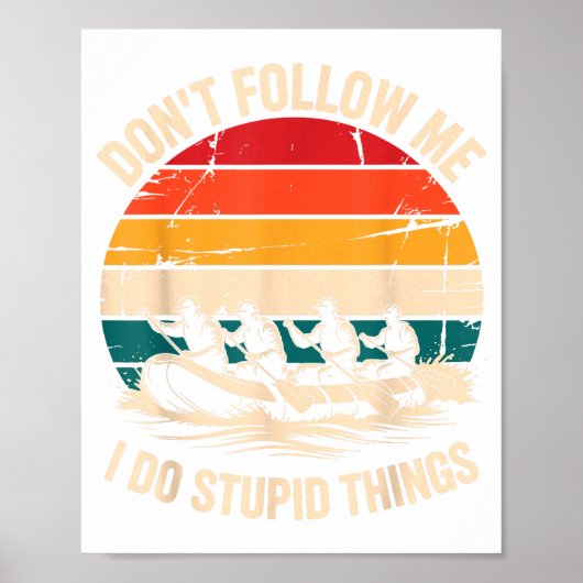 Rafting Design For Men Women White Water River Raf Poster (Vorne)