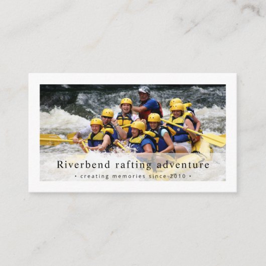 Rafting Foto Business Card Visitenkarte (Vorderseite)