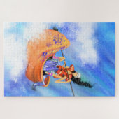 Rafting Girl Puzzle - Malerei (Horizontal)