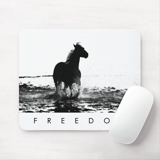 Rafting Horse Freedom Moderne Kunst, Dichtung und Mousepad (Mit Mouse)
