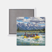 Rafting in Jackson Hole Wyoming Magnet (Vorderseite/Rückseite)