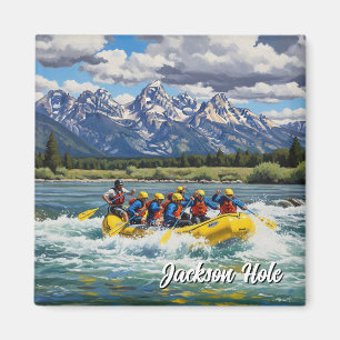 Rafting in Jackson Hole Wyoming Magnet