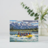 Rafting in Jackson Hole Wyoming Postkarte (Stehend Vorderseite)